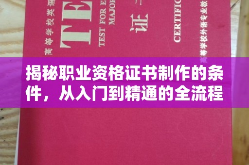 雷州揭秘职业资格证书制作的条件，从入门到精通的全流程解析
